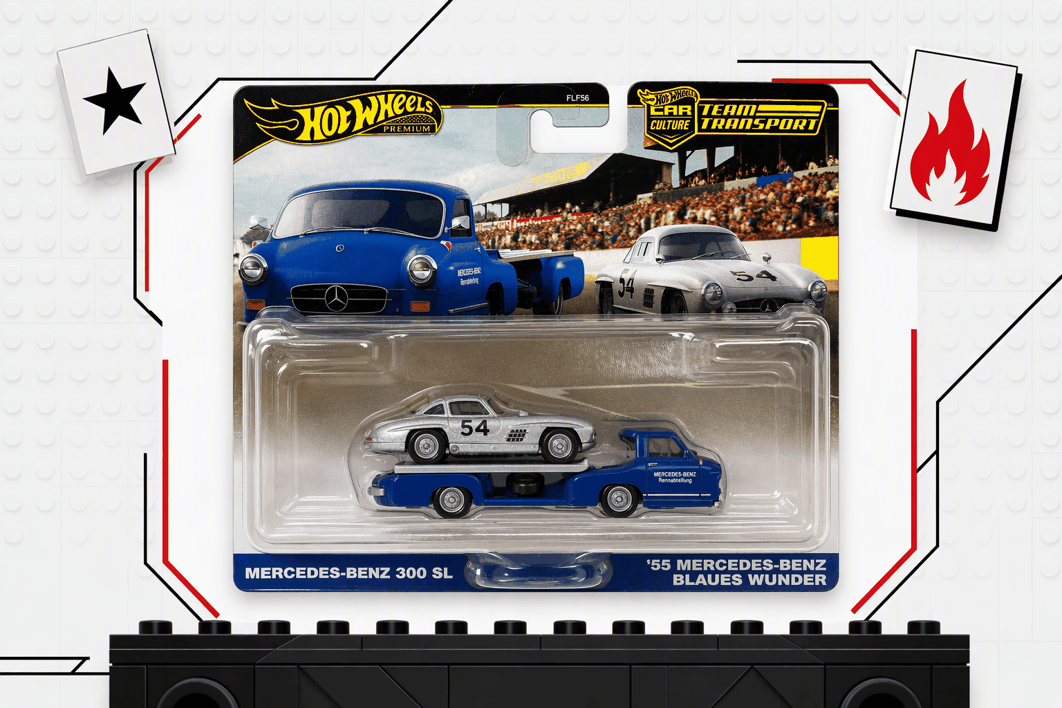 Hot Wheels Mercedes-Benz 300 SL & 55 Blaues Wunder